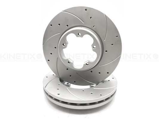 FITS FORD TRANSIT CUSTOM 2016- DRILLED GROOVED FRONT BRAKE DISCS PAIR 288mm