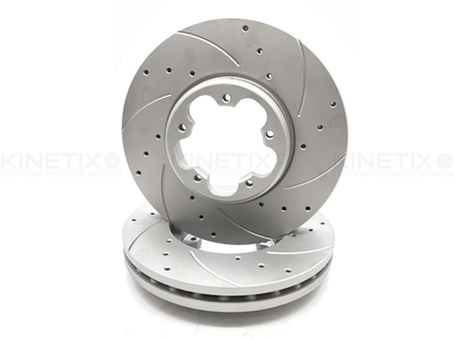 FOR FORD TRANSIT CUSTOM 2.2 TDCI 12-16 DRILLED GROOVED FRONT BRAKE DISCS PAIR