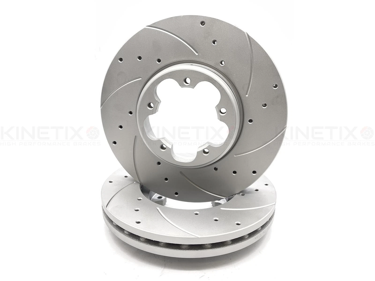 FOR FORD TRANSIT 2.0 ECOBLUE 19- DRILLED GROOVED FRONT BRAKE DISCS PAIR