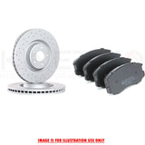 FOR ALFA ROMEO GIULIA STELVIO CROSS DRILLED FRONT BRAKE DISCS PADS SENSOR 330mm
