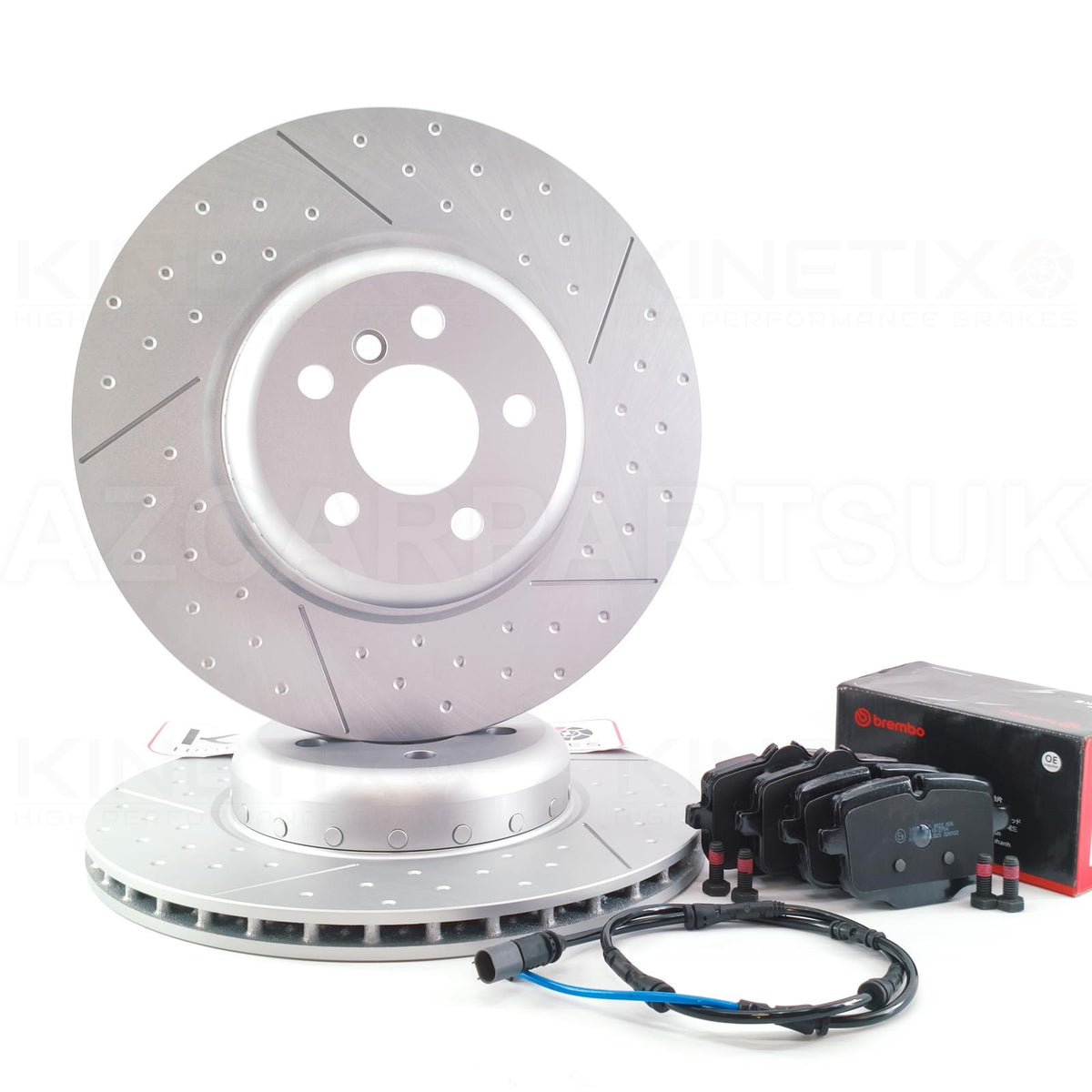 FOR BMW X3 G01 18d sDrive DIMPLED GROOVE REAR BRAKE DISCS BREMBO PADS 345mm