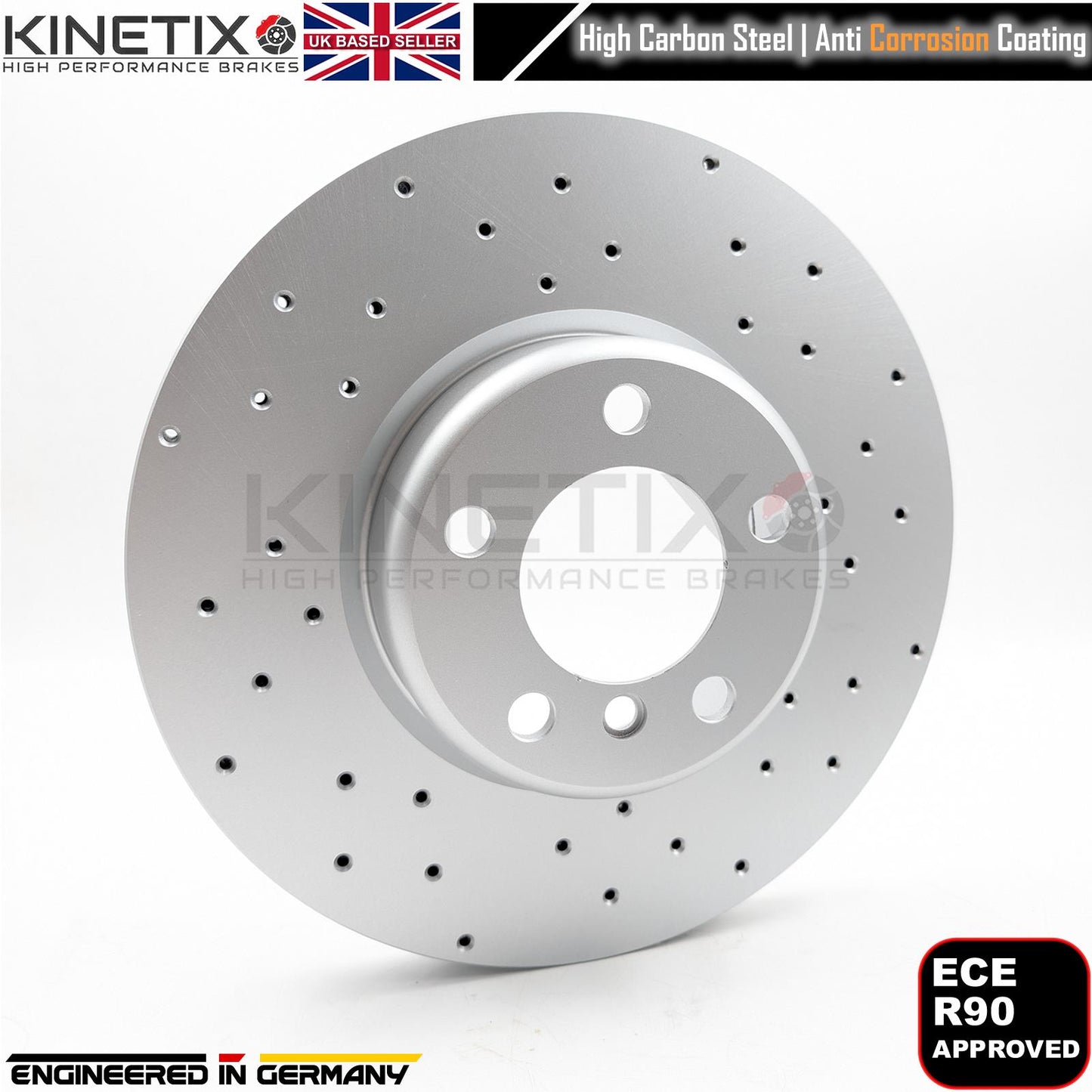 FOR BMW 425d F32 F33 F36 M SPORT FRONT CROSS DRILLED BRAKE DISCS PAIR 340mm
