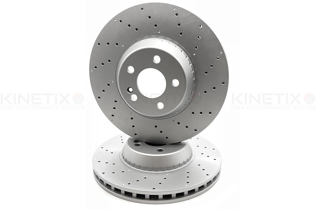 FOR MERCEDES S-CLASS (SE) FRONT PREMIUM HIGH CARBON BRAKE DISCS PAIR 342mm