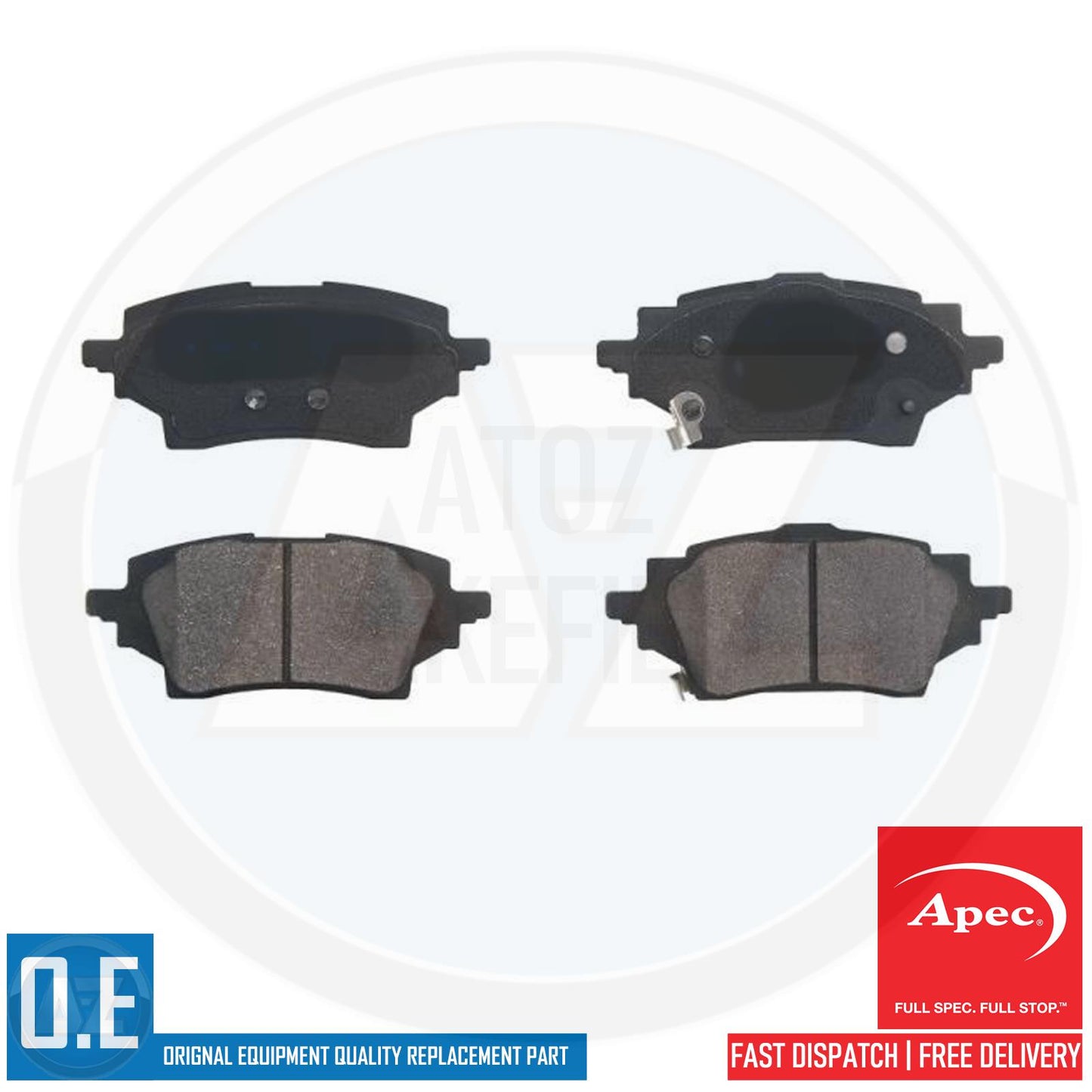 FOR TOYOTA COROLLA C-HR REAR APEC OEQ BRAKE PADS SET 0446602400 / 04466F4010 NEW