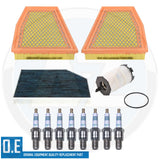 FOR AUDI RS4 RS5 AIR OIL CABIN POLLEN FILTERS DENSO SPARK PLUGS SERVICE KIT
