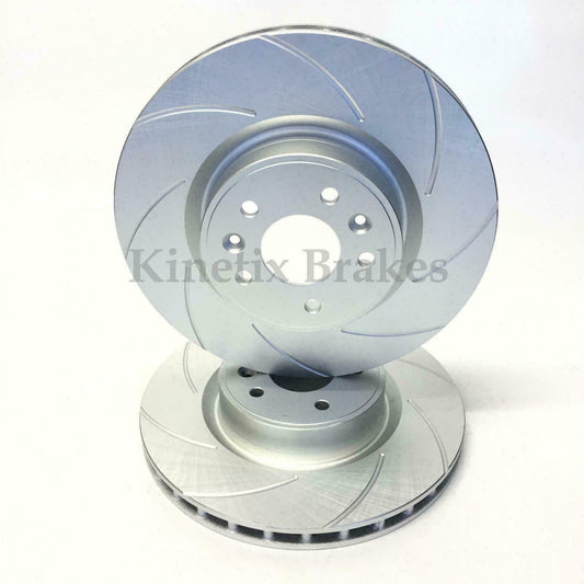 FOR MAZDA RX-7 RX7 GROOVED PERFORMANCE FRONT BRAKE DISCS PAIR 294mm HIGH CARBON