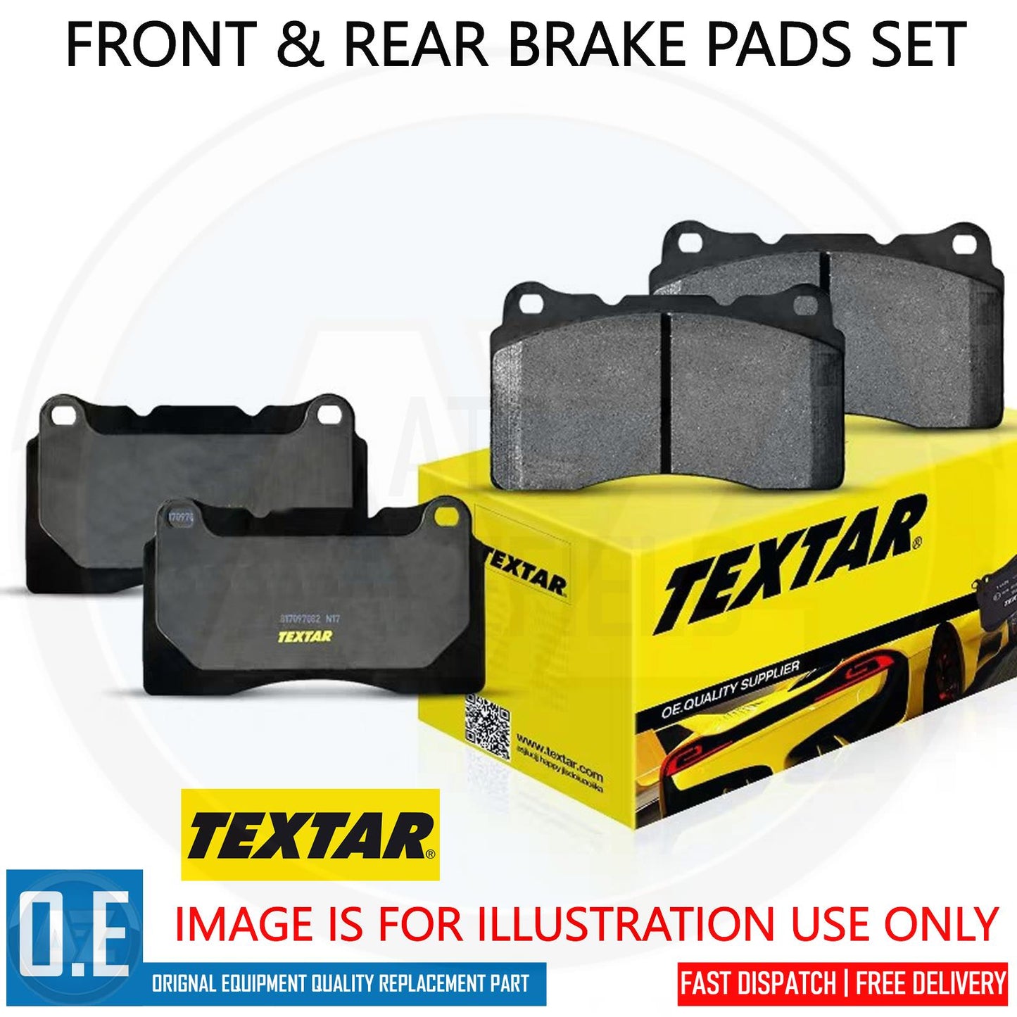 FOR BMW 518d 520d 525d 528i F10 F11 TEXTAR FRONT REAR BRAKE PADS SET FR RR