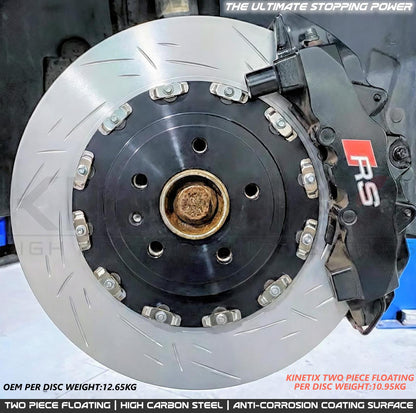 FOR AUDI RS3 8V 15-20 FRONT 2 PIECE FLOATING BRAKE DISCS 370mm 80V615301C/S/P