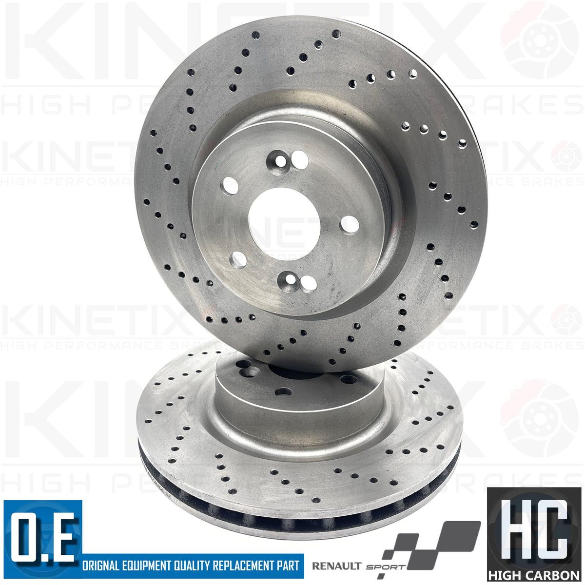 FOR RENAULT CLIO SPORT 200 FRONT REAR DRILLED BRAKE DISCS ABS SENSOR BEARING