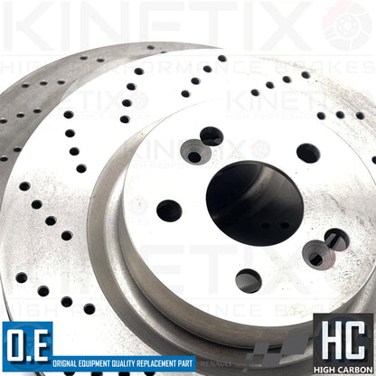 FOR RENAULT CLIO SPORT 200 FRONT REAR DRILLED BRAKE DISCS ABS SENSOR BEARING