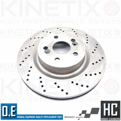 FOR RENAULT MEGANE 2.0 SPORT F1 RS R26 230 FRONT REAR DRILLED BRAKE DISCS PADS