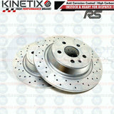 FOR FORD FOCUS 2.5 RS RS500 MK2 DRILLED REAR BRAKE DISCS BREMBO PADS 302mm
