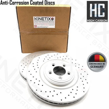 FOR JAGUAR XF 2.0 FRONT REAR DRILLED PERFORMANCE BRAKE DISCS PADS WEAR SENSORS