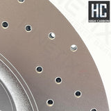 FOR JAGUAR XF 2.7d HIGH CARBON FRONT REAR CROSS DRILLED BRAKE DISCS 355mm 326mm