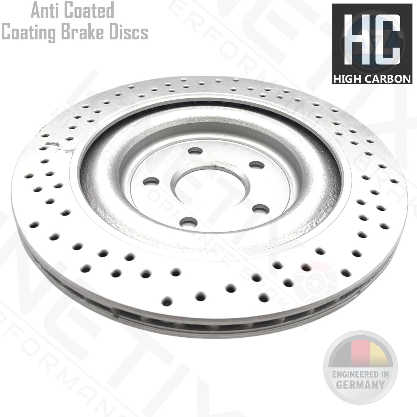 FOR JAGUAR XJ 3.0 V6 HIGH CARBON FRONT REAR DRILLED BRAKE DISCS 355mm 326mm