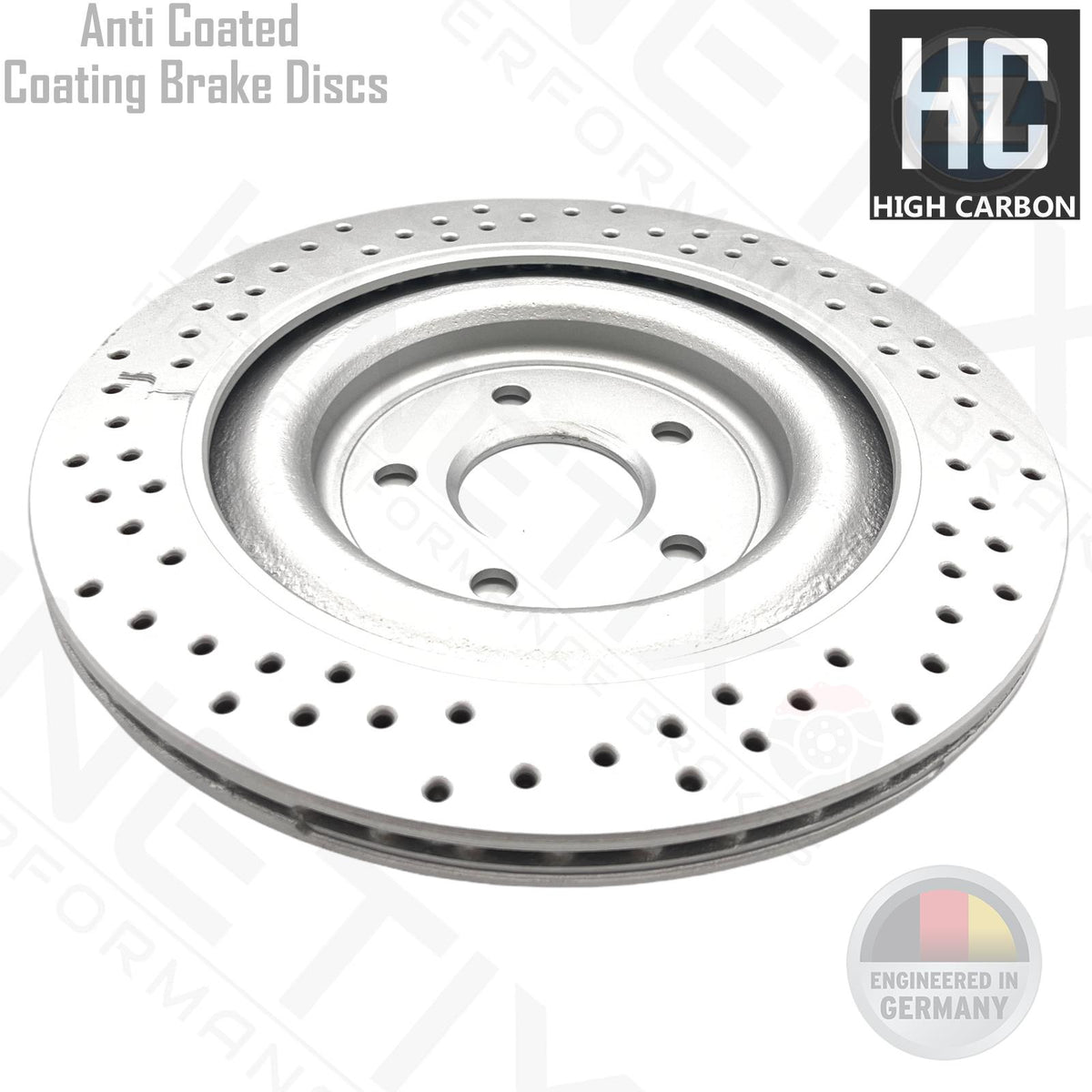 FOR JAGUAR XJ 3.0 V6 HIGH CARBON FRONT REAR DRILLED BRAKE DISCS 355mm 326mm