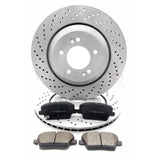 FOR HYUNDAI i30N 2.0 CROSS DRILLED PERFORMANCE REAR BRAKE DISCS PADS 314mm