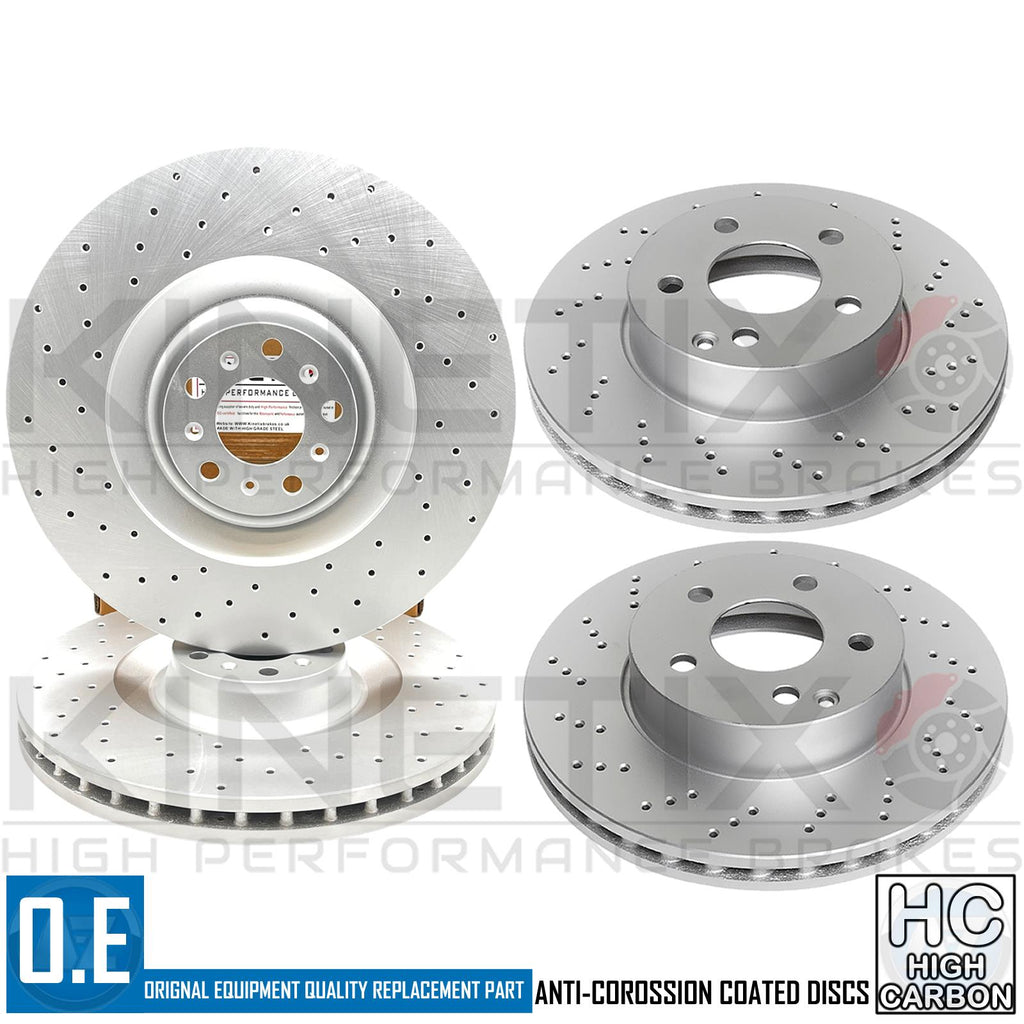 FOR BENTLEY CONTINENTAL FLYING SPUR DRILLED FRONT REAR BRAKE DISCS 405mm 335mm