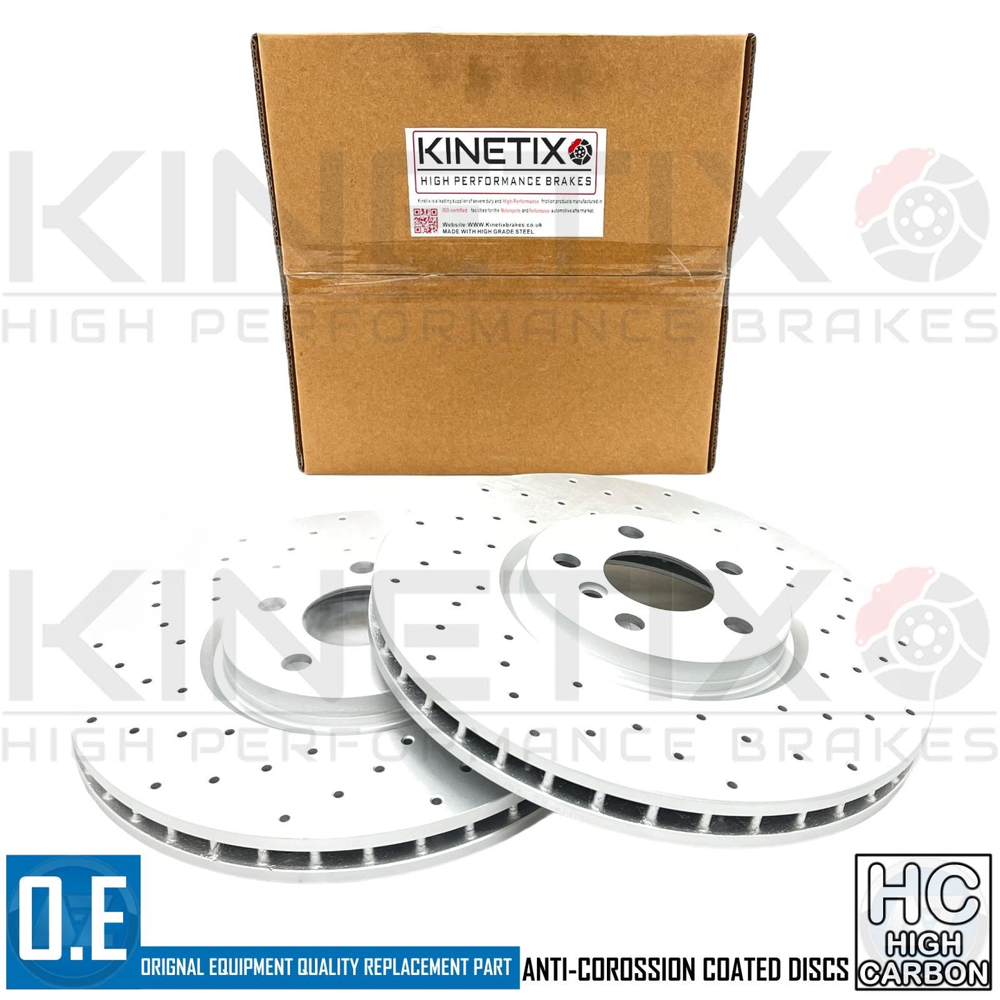 FOR MINI COOPER SD F54 FRONT CROSS DRILLED BRAKE DISCS APEC PADS SENSOR 335mm