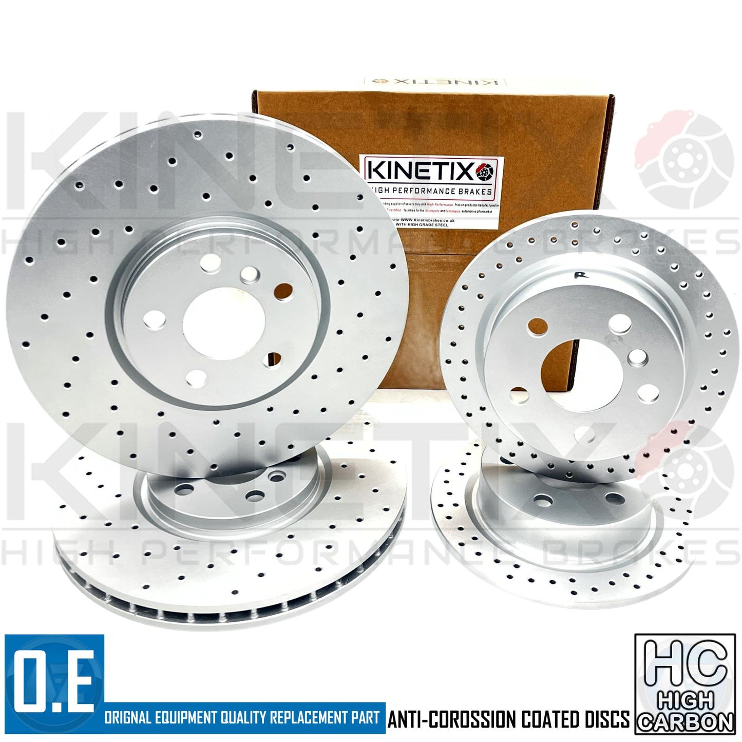 FOR MINI JOHN COOPER WORKS JCW DRILLED FRONT REAR BRAKE DISCS PADS 335mm 259mm