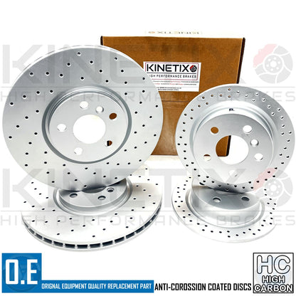 FOR JOHN COOPER WORKS F54 FRONT REAR DRILLED BRAKE DISCS PADS WIRES 335mm 259mm