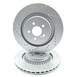 FOR MERCEDES S63 AMG REAR DIMPLED HIGH CARBON BRAKE DISCS PAIR 365mm BRAND NEW