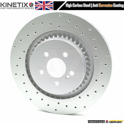FOR MERCEDES S63 S65 CL63 CL65 AMG FRONT REAR DIMPLED BRAKE DISCS 390mm 365mm