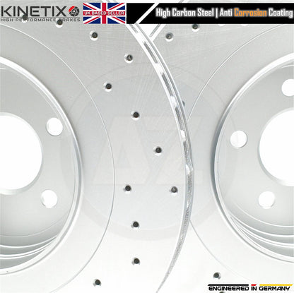 FOR MERCEDES S63 S65 CL63 CL65 AMG FRONT REAR DIMPLED BRAKE DISCS 390mm 365mm