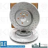 FOR JAGUAR XF 3.0 D 2015- COATED CROSS DRILLED FRONT BRAKE DISCS PAIR 325mm X260