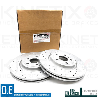 FOR RANGE ROVER VELAR 2.0 SD4 D240 DRILLED FRONT BRAKE DISCS PADS SENSOR 325mm