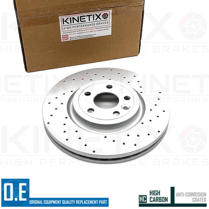 FOR RANGE ROVER VELAR 2.0 SD4 D240 DRILLED FRONT BRAKE DISCS PADS SENSOR 325mm