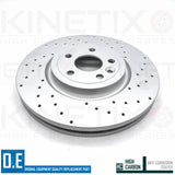 FOR RANGE ROVER VELAR 2.0 SD4 D240 FRONT CROSS DRILLED BRAKE DISCS PAIR 325mm