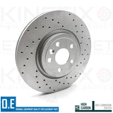 FOR JAGUAR XF 3.0 D 2015- COATED CROSS DRILLED FRONT BRAKE DISCS PAIR 325mm X260