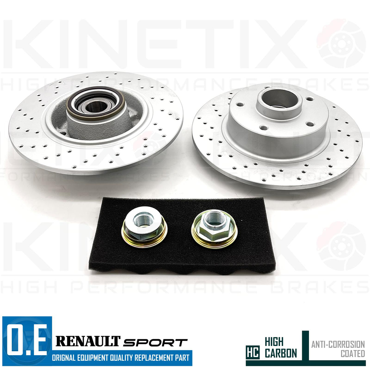 FOR RENAULT CLIO SPORT 1.6 TROPHY RS 200 RS 220 FRONT REAR DRILLED BRAKE DISCS