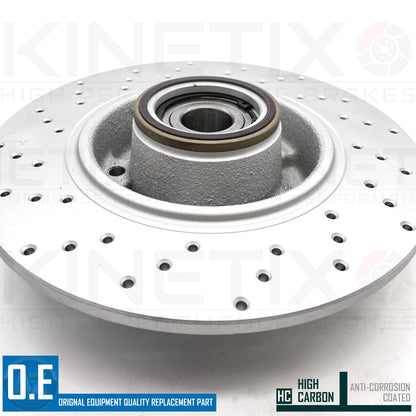 FOR RENAULT FLUENCE MEGANE SCENIC REAR DRILLED BRAKE DISCS PADS ABS BEARING
