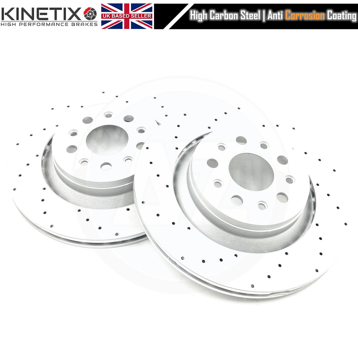 FOR MASERATI LEVANTE 3.0 D 3.0 FRONT REAR DRILLED BRAKE DISCS BREMBO PADS