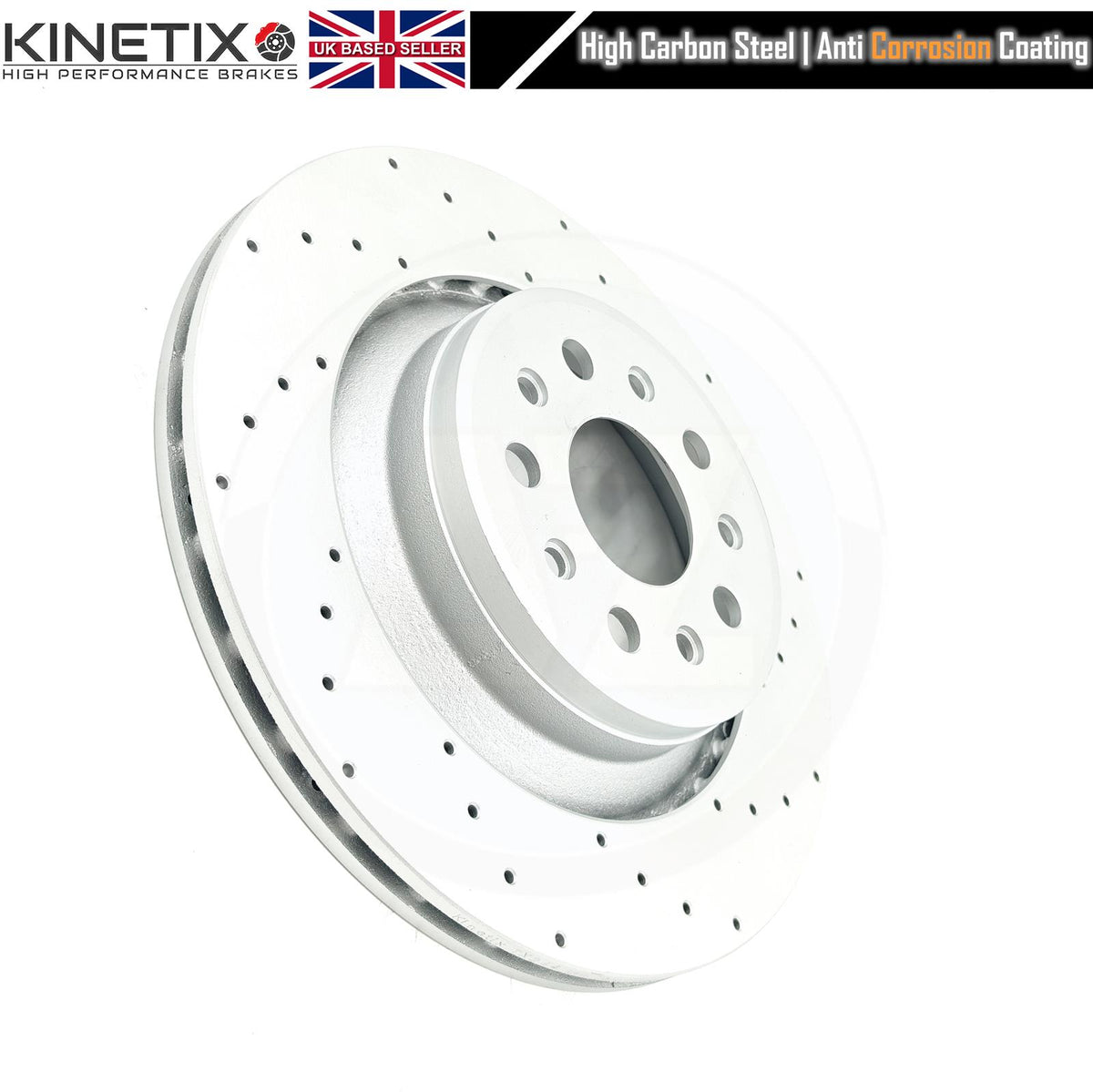 FOR MASERATI LEVANTE 3.8 GTS Q4 (M161) CROSS DRILLED REAR BRAKE DISCS PAIR 330mm