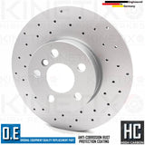 FOR BMW 320i G21 M SPORT CROSS DRILLED FRONT BRAKE DISCS MINTEX PADS WIRE 307mm