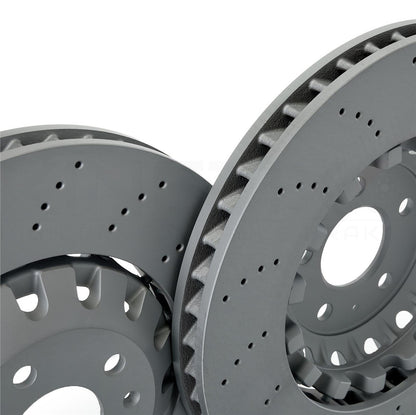 FOR AUDI RS4 RS5 B9 2.9 DRILLED FRONT BRAKE DISCS PAIR 375mm X 36mm 4M0615301AM