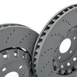 FOR AUDI RS4 RS5 B9 2.9 DRILLED FRONT BRAKE DISCS PAIR 375mm X 36mm 4M0615301AM